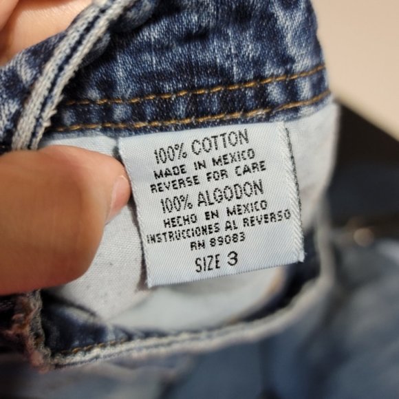 vtg lei dark wash cut off jean shorts size 3 vinta - Picture 10 of 11